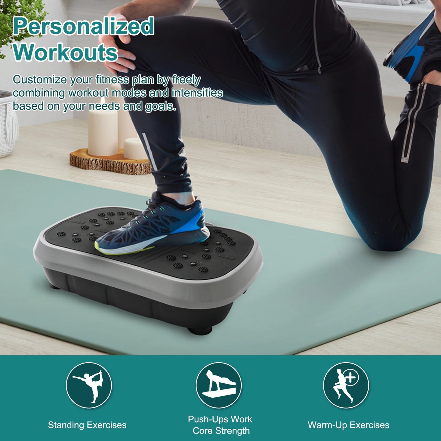 Vibration Plate Pro X4 | Full Body Workout, Weight Loss, Muscle Strength, and Flexibility