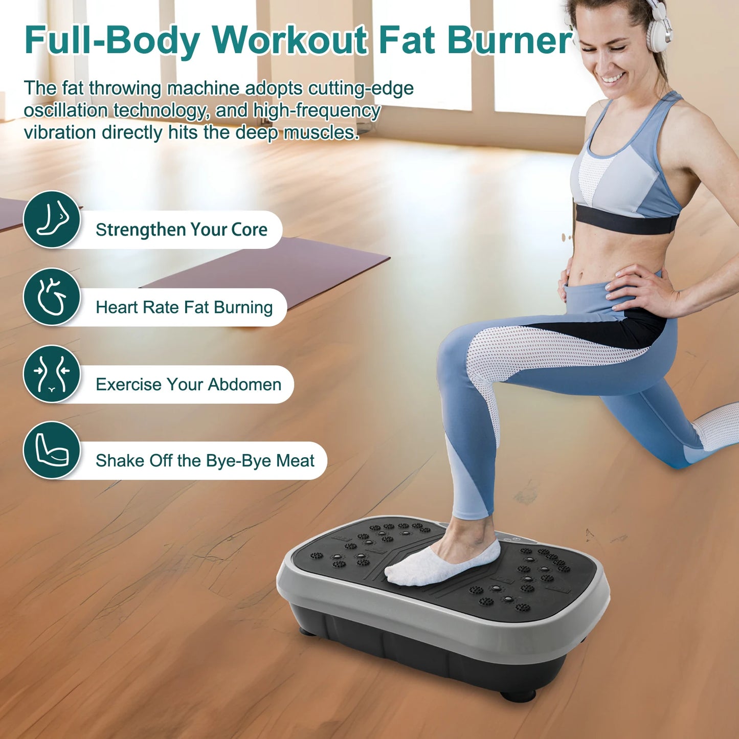 Vibration Plate Pro X4 | Full Body Workout, Weight Loss, Muscle Strength, and Flexibility