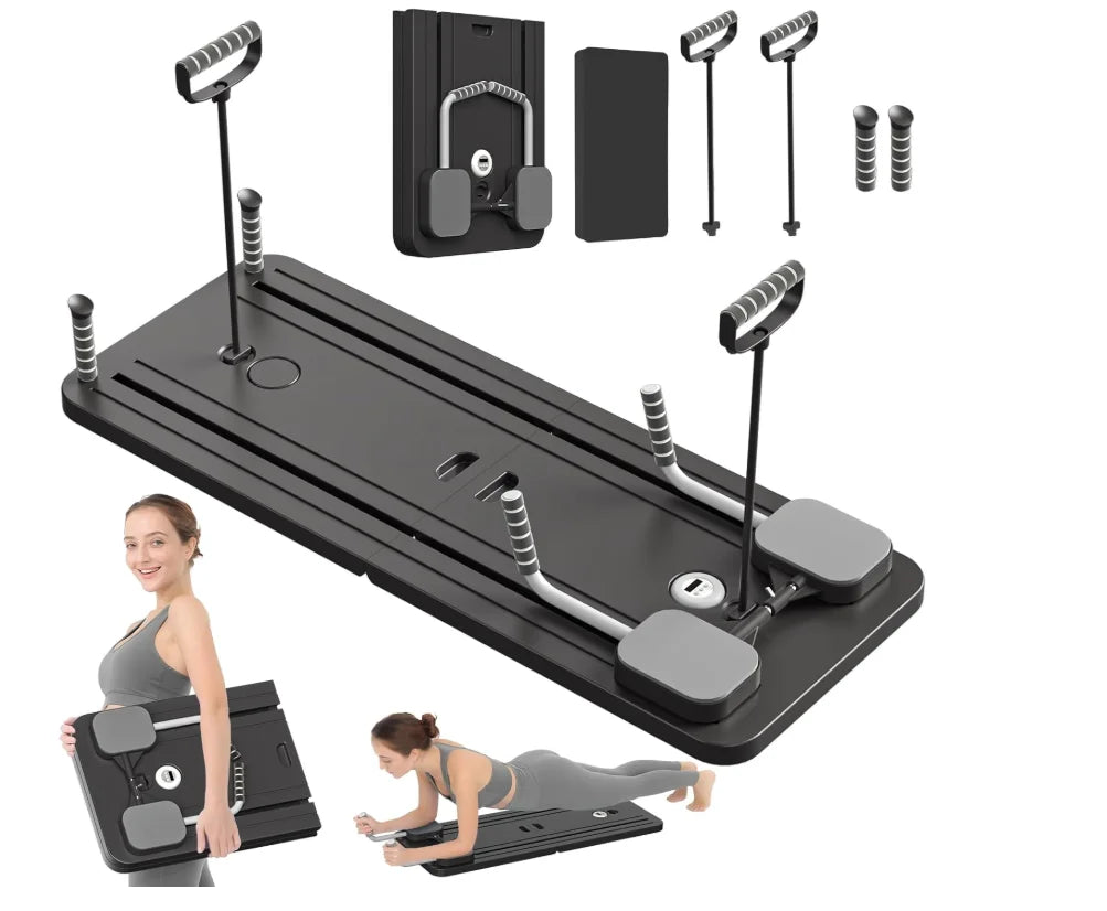 Pilates Reformer Board: 5-in-1 Foldable Home Gym for Core Strength