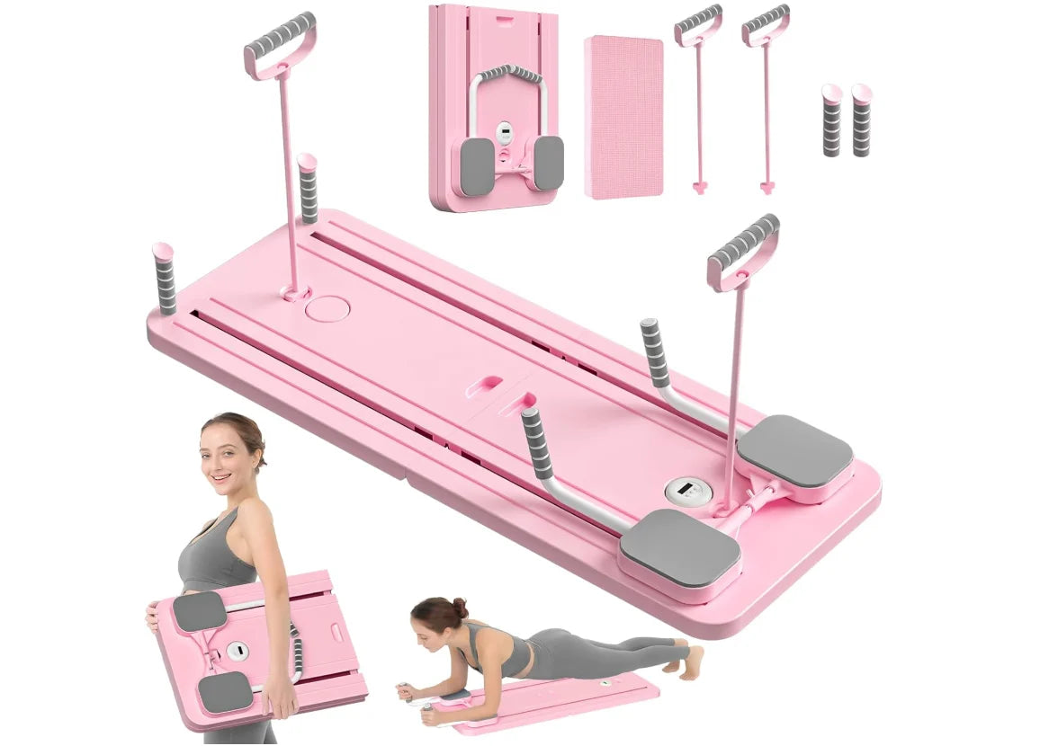 Pilates Reformer Board: 5-in-1 Foldable Home Gym for Core Strength