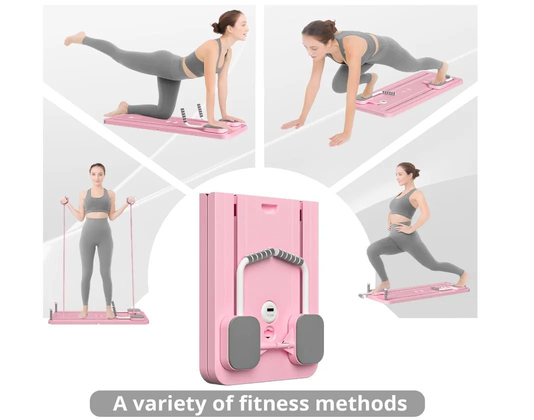 Pilates Reformer Board: 5-in-1 Foldable Home Gym for Core Strength