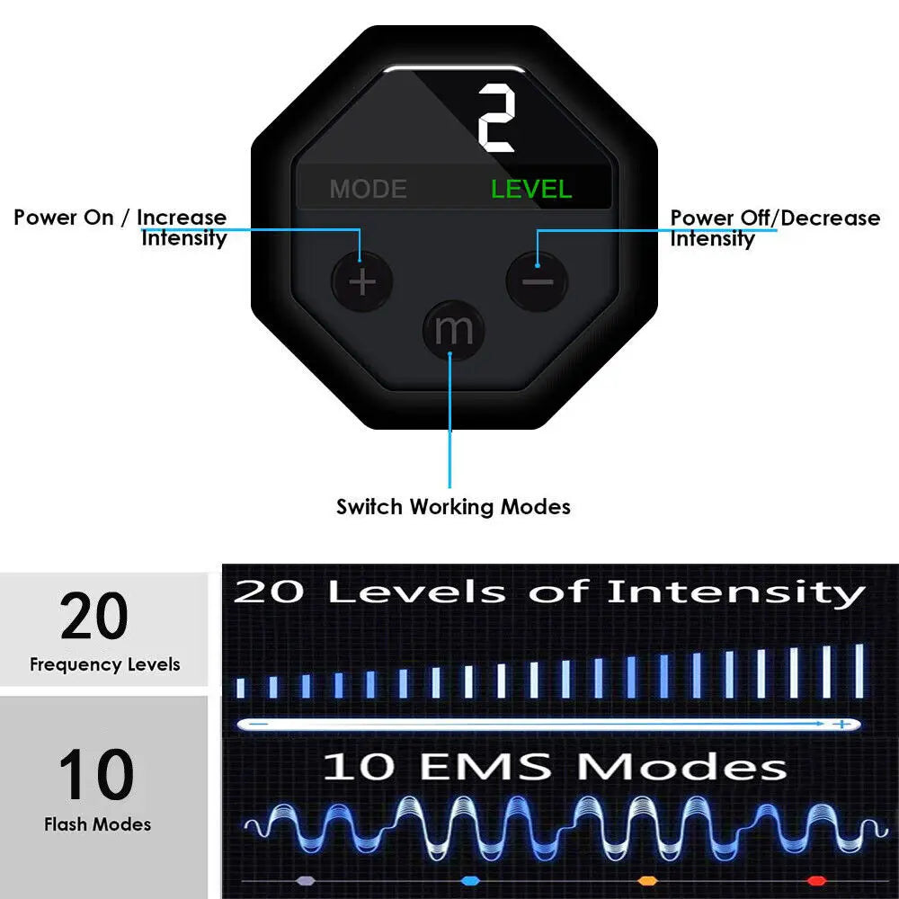 Muscle Stimulator Pro R9: Abs & Hip Toning for Home Fitness